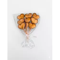 Cukrové zápichy srdíčka zlatá 9ks - I LOVE CAKES