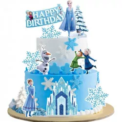 Zápich na dort Happy Birthday Elsa 10ks - Cakesicq