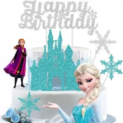 Zápich na dort Happy Birthday Elsa 7ks - Cakesicq