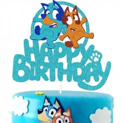 Zápich na dort Happy Birthday Bluey 5ks - Cakesicq