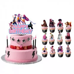 Zápich na dort/muffiny Happy Birthday Lovkyně démonů 25ks - Cakesicq