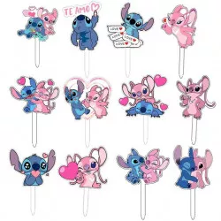 Zápich do dort/muffinů Stitch 12ks - Cakesicq