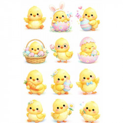 Jedlý papír k vystříhnutí velikonoční kuřátko A4 - Pictu Hap