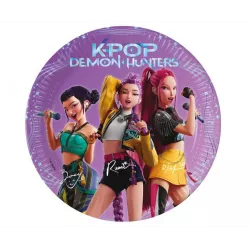Papírové talířky Kpop Lovkyně démonů  19,5cm 8ks - Procos