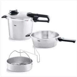 Poškozeno Tlakový hrnec Vitavit Premium 6l a 2,5l tlaková pánev - Fissler