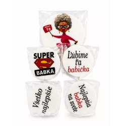 Cukrová dekorace  Super babička - I LOVE CAKES