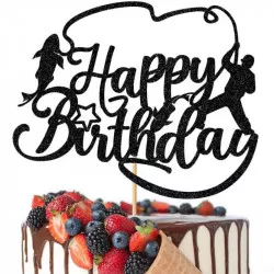 Zápich na dort Happy Birthday rybář 5ks - Cakesicq