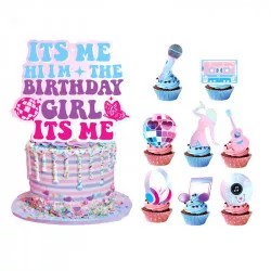Zápich na dort a muffiny Birthday Girl 25ks - Cakesicq