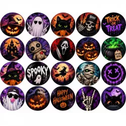 Jedlý papír Strašidelný Halloween, kolečka na cupcakes - PICTURE