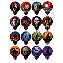 Jedlý papír zápich na muffiny hororový halloween - PICTURE