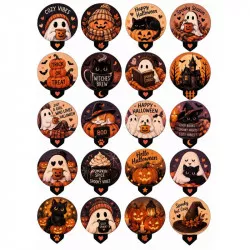 Jedlý papír zápich na muffiny útulný halloween - PICTURE