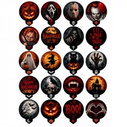 Jedlý papír zápich na muffiny strašidelný halloween - PICTURE