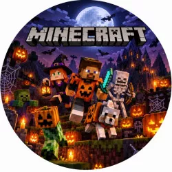 Jedlý papír minecraft halloween 19,5cm - PICTURE