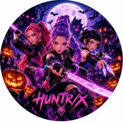 Jedlý papír k- pop halloweenské lovkyně démonů 19,5cm - PICTURE
