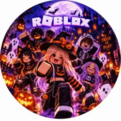Jedlý papír halloweenské roblox 19,5cm - PICTURE