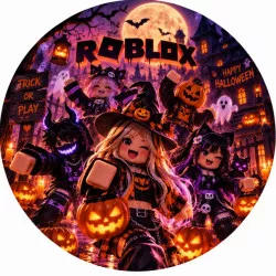 Jedlý papír halloweenský roblox 19,5cm - PICTURE