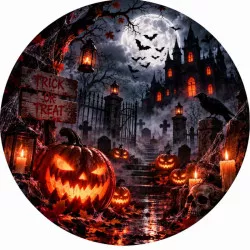 Jedlý papír Strašidelný halloween 19,5cm - PICTURE