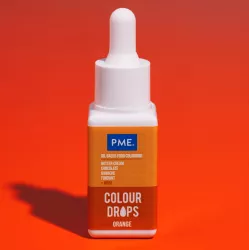 Barevné kapky oranžové - potravinářské barvivo na olejové bázi 20 ml - PME