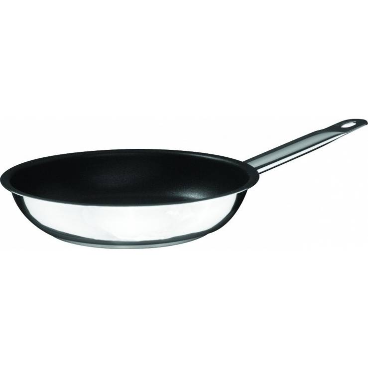 Pánev bez poklice s keramickým povrchem – nerez, O 36 cm – Profi 2010 - Fissler