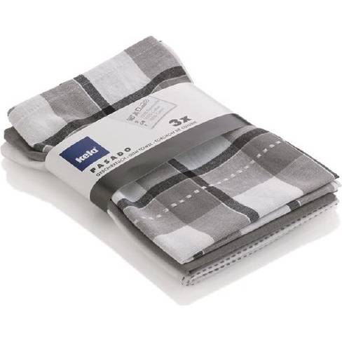 Fotografie Utěrka na nádobí šedá PASADO 3ks KL-15961 - Kela