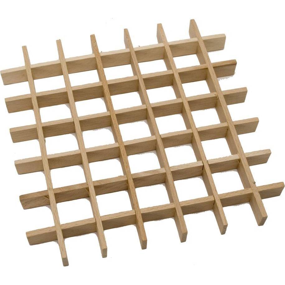 Podložka mřížková - 25 čtverečků, 195 x 195 mm - Dřevovýroba Otradov