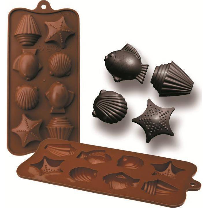 Formičky na čokoládu dary moře 10,5x21cm - Ibili
