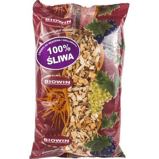 Dřevní štěpka na uzení a grilování - švestka 450g - BIOWIN