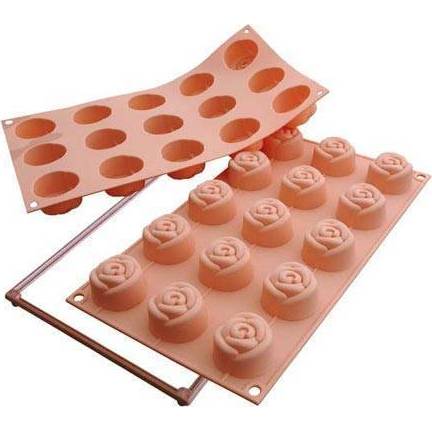 Silikonová forma na dortíky – růžičky - Silikomart
