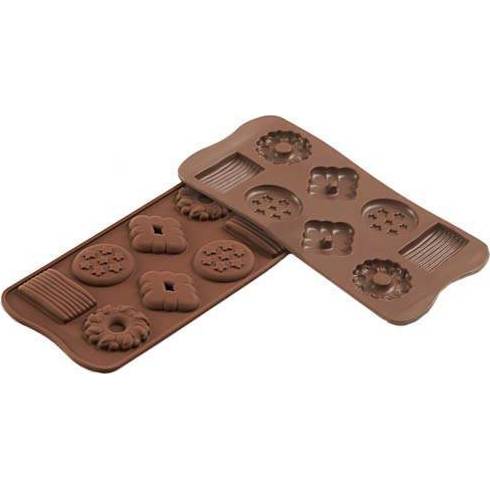 Silikonová forma na čokoládu – sušenky - Silikomart
