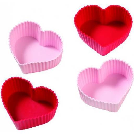 Silikonové formy na muffiny ve tvaru srdce - Birkmann