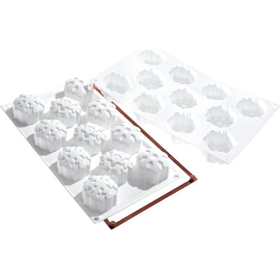 Silikonová forma na dortíky – sněhové vločky - Silikomart