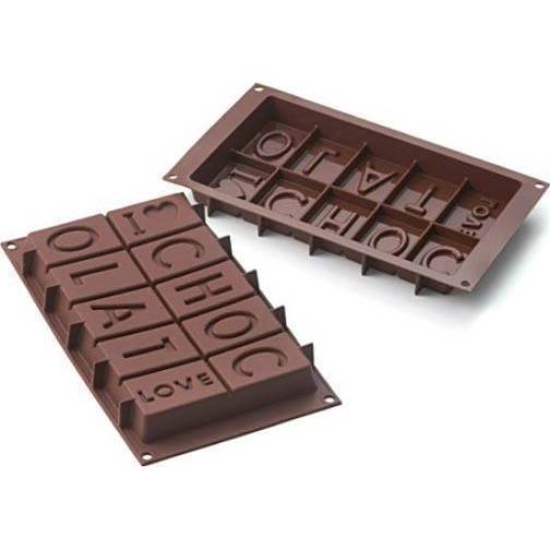Silikonová forma na čokoládu I LOVE CHOCOLATE - Silikomart