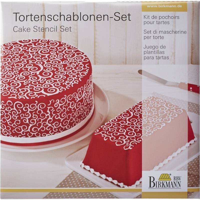 Stencil na dort – spirály CAKE COUTURE - Birkmann