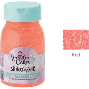 Cukrové zdobení – červené krystalky - Silikomart