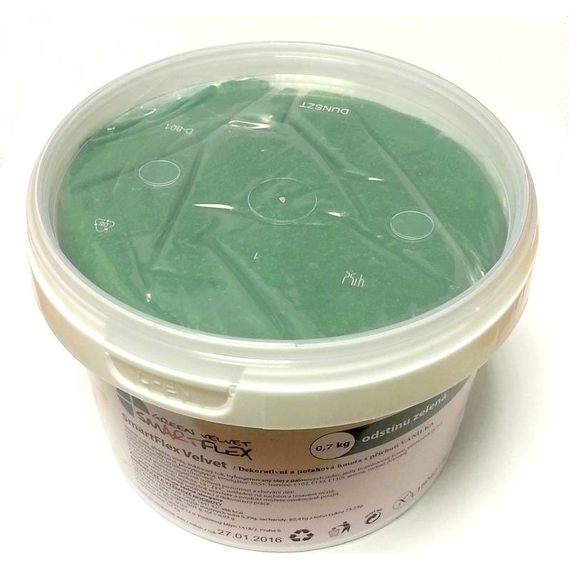 Potahovací a modelovací hmota - Green Velvet Vanilka 0,7Kg - Smartflex Velvet