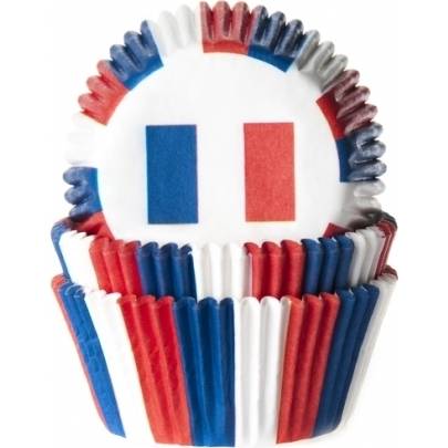 Papírový košíček na muffiny vlajka Francie 50ks - House of Marie