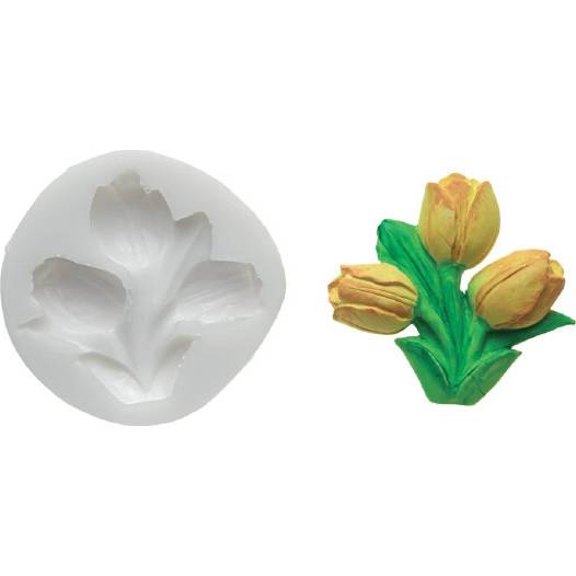 Silikonová forma na fondán- tulipány - Silikomart