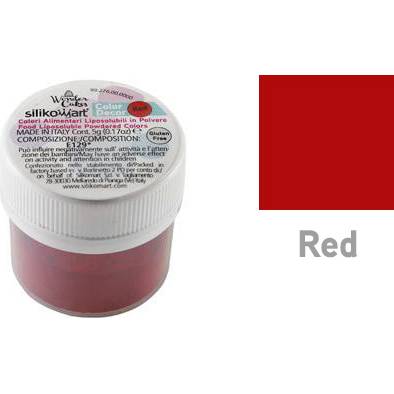 Prachová barva do tuků 5g - červená - Silikomart