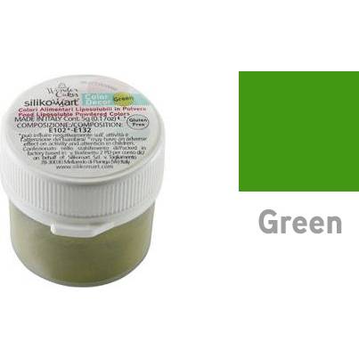 Prachová barva do tuků 5g - zelená - Silikomart