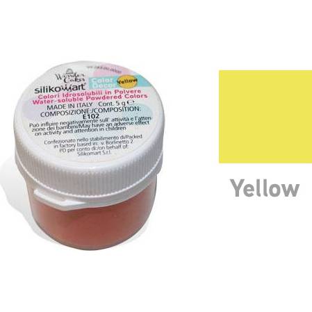 Prachová barva rozpustná vodou 5g - žlutá - Silikomart