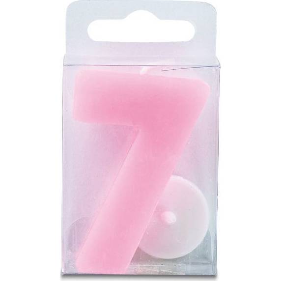 Svíčka ve tvaru číslice 7 - mini, růžová - Stadter