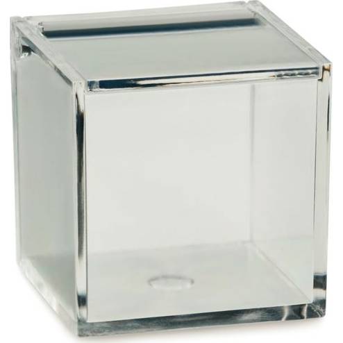 Kosmetická dóza SAFIRA plast, transparent, 6x6x6cm - Kela