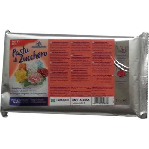 Modelovací hmota PASTA DI ZUCHERO 1Kg - červená - Master Martini