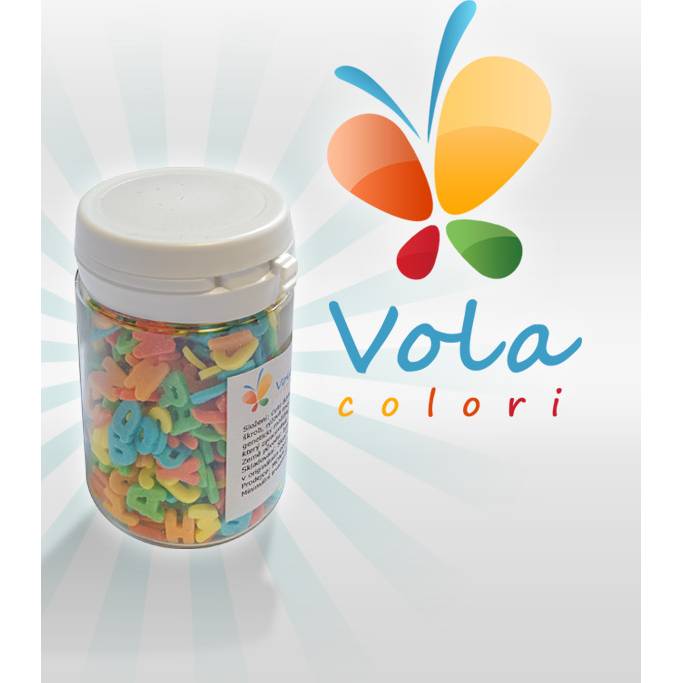 Cukrová písmenka BAREVNÁ 40 g - Vola colori