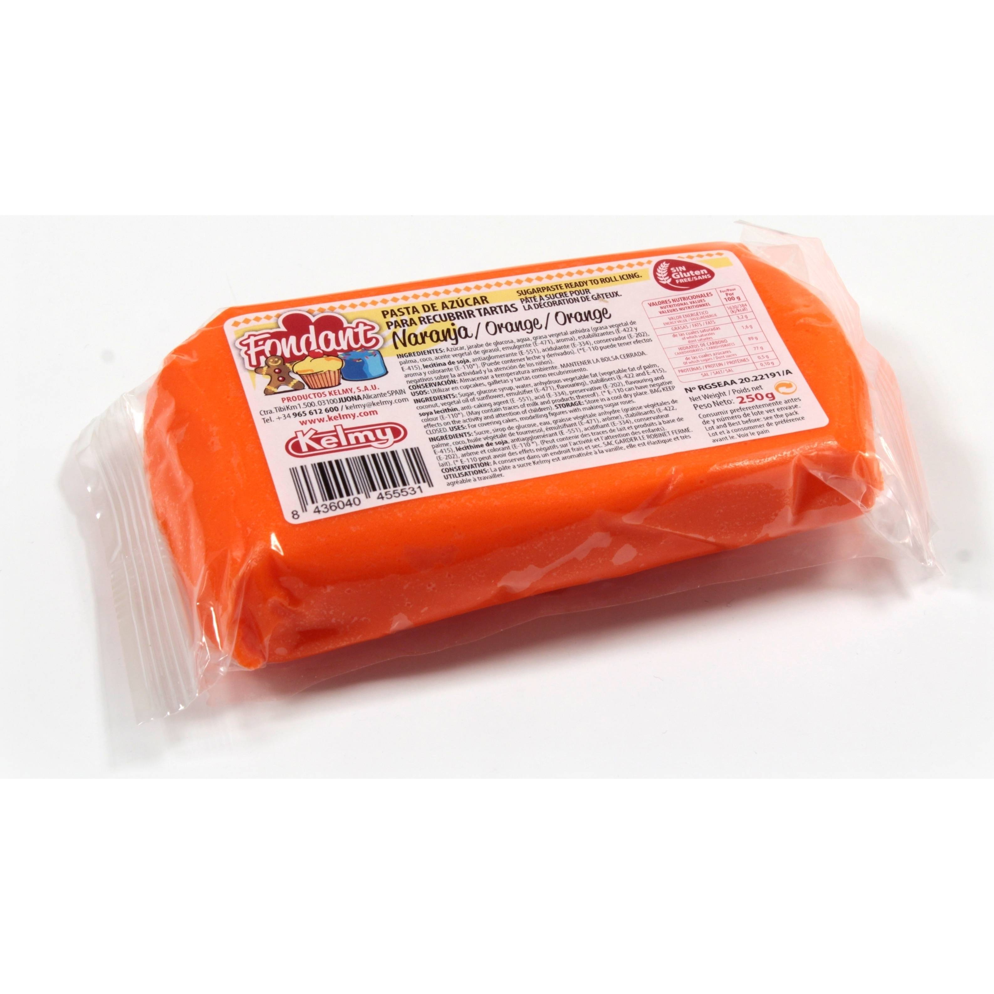 Potahovací hmota 100 g - oranžová - Kelmy