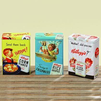 Sada kovových dóz na cereálie - 3 ks - Kolouch Import