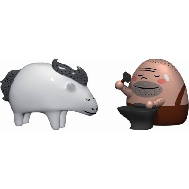 Porcelánové figurky k betlému: Trotto a Ernesto - Alessi