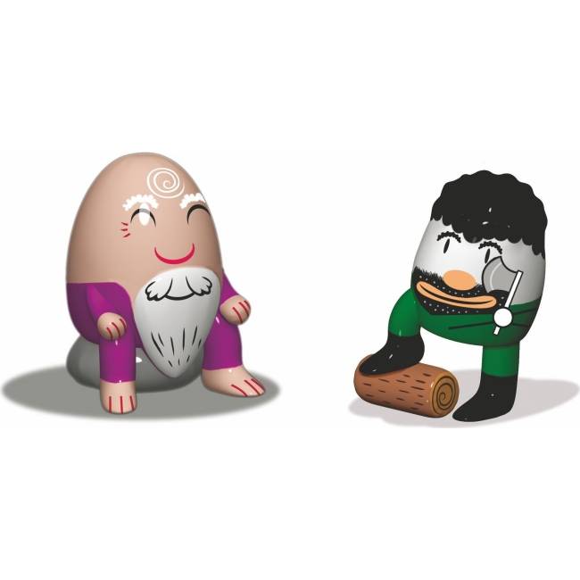 Porcelánové figurky k betlému: Barbaccino a Woody - Alessi