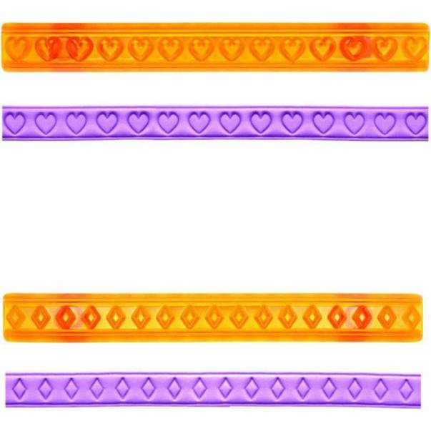 Reliefní vytlačovač srdce a kosočtverce na potahovací hmotu - PME