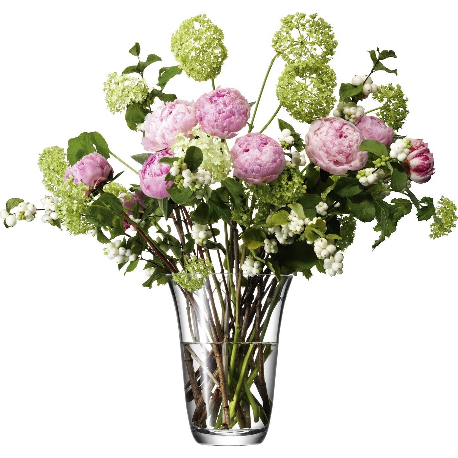 LSA Flower skleněná váza otevřená, 23cm, čirá, Handmade G621-23-301 LSA International